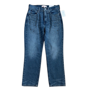 Lucky Brand Zoe High Rise Straight Studded Blue Jeans NWT